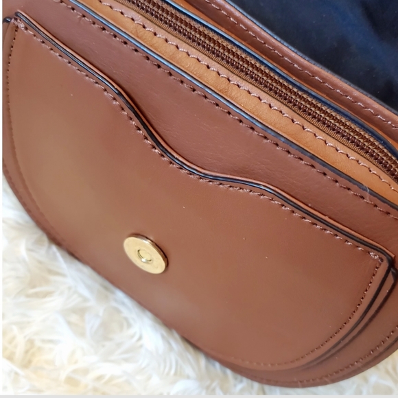 REBECCA MINKOFF MINI SUEDE & LEATHER SATCHEL - Picture 7 of 15